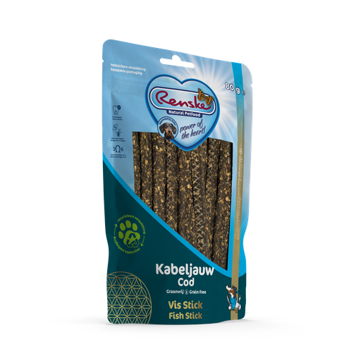[REN24340] Renske GB Hond Vis Stick 10 x 80 gr.