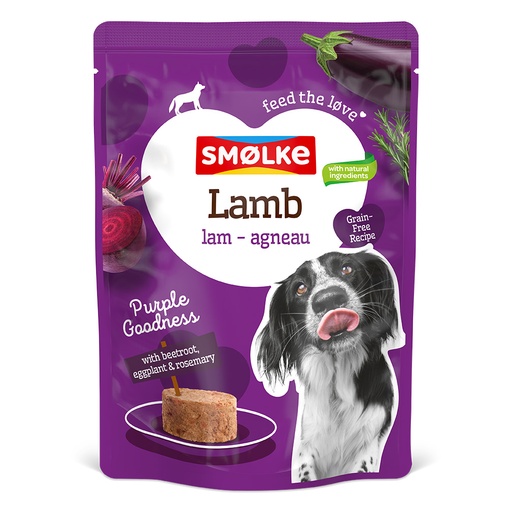 [SK01984] Smolke Pouch Hond Purple Goodness Lamb 8 x 300 gr.