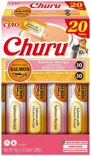 [FP73269] Inaba Churu Puree Multipack Salmon Chicken (20 st.)