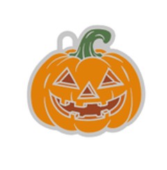 [MF81559] MyFamily Halloween Charms Zamak Tag Lil' Pumpkins