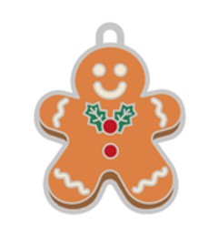 [MF81567] MyFamily Christmas Charms Zamak Ginger Bread